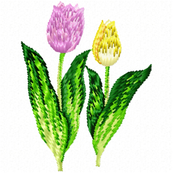 Flowers And Tree Embroidery Design 7